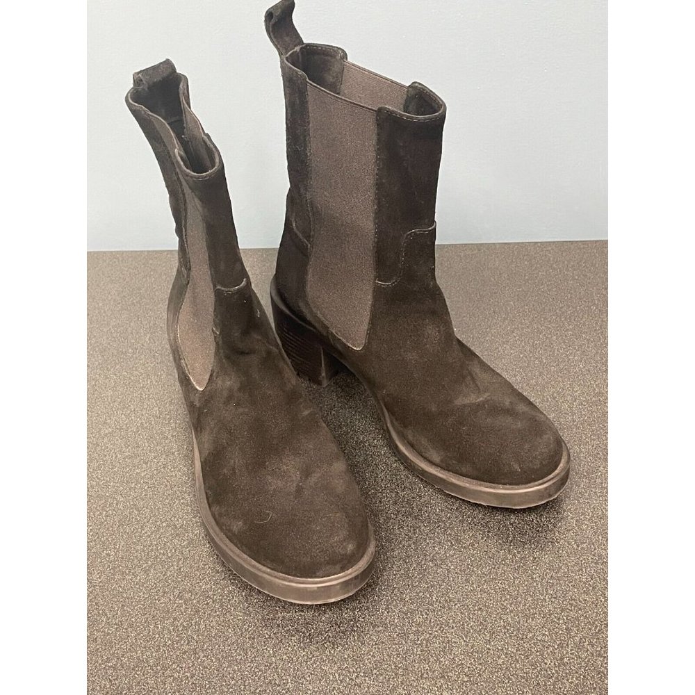 Emanuele Castro Womens Black Suede Leather Boots Booties Size 6 (28811)